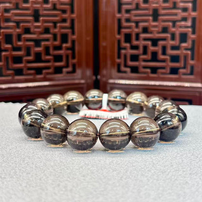 Natural tea crystal bracelet