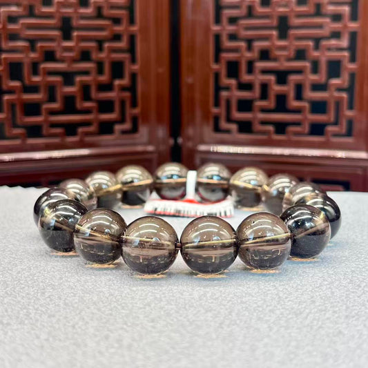 Natural tea crystal bracelet