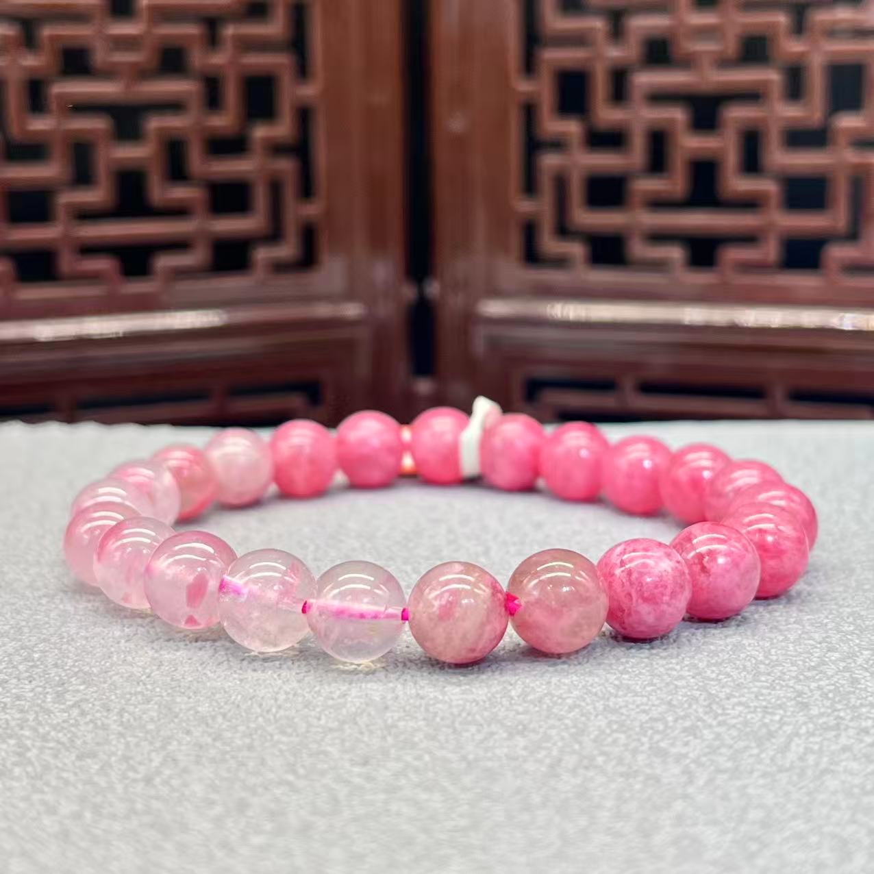Natural rose stone bracelet