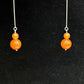 Natural agate gourd earrings