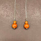 Natural agate gourd earrings