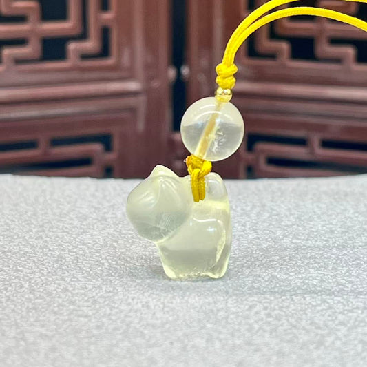 Natural citrine mobile phone chain