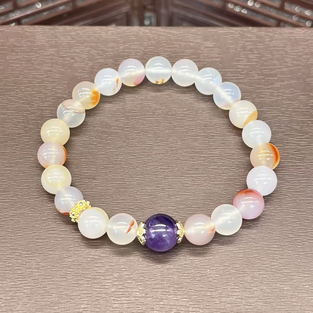 Natural agate bracelet