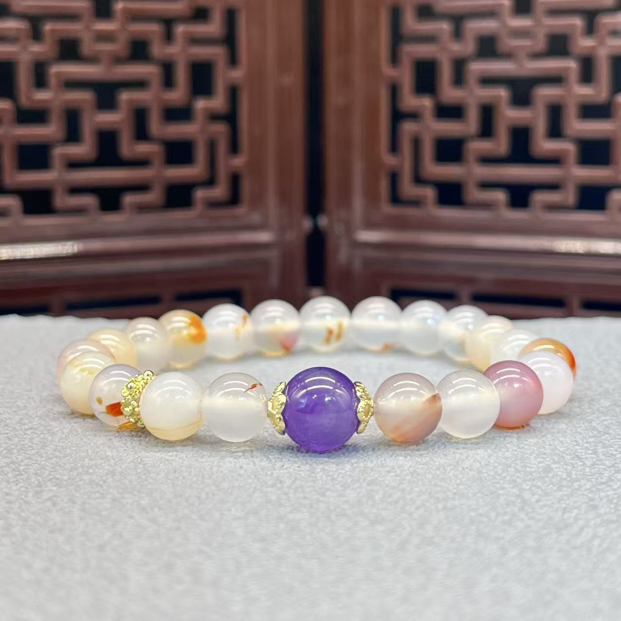 Natural agate bracelet