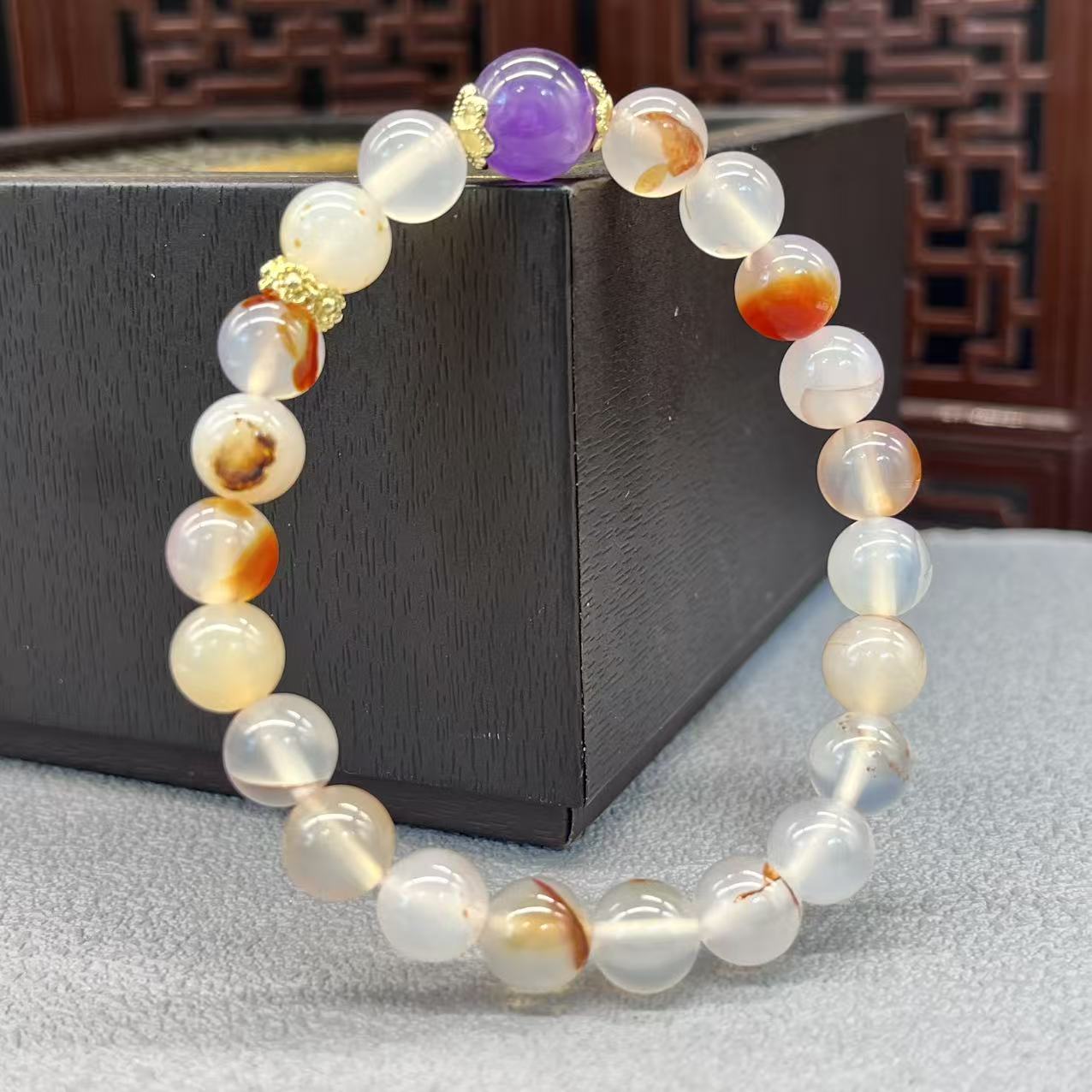 Natural agate bracelet