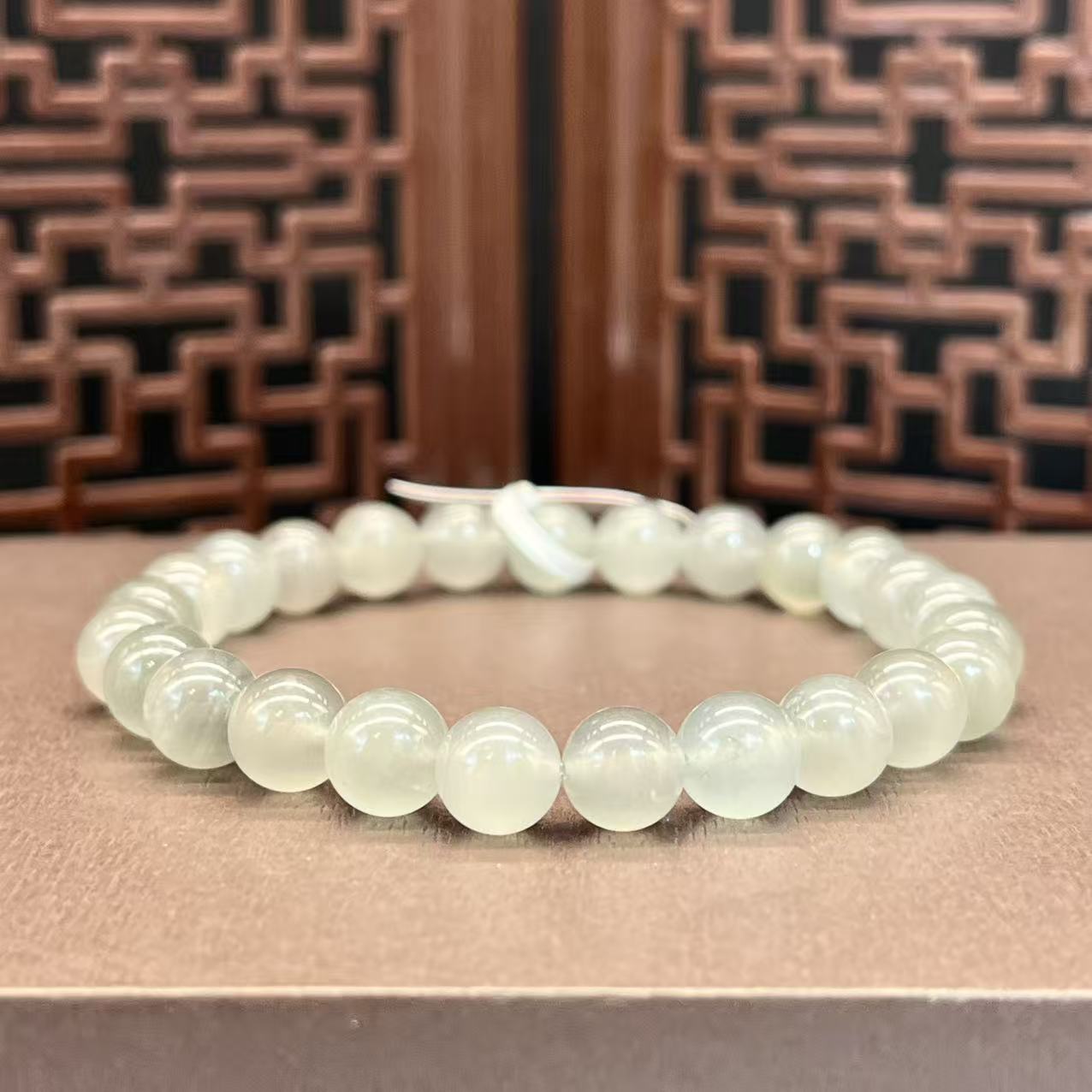 Natural rabbit hair crystal bracelet