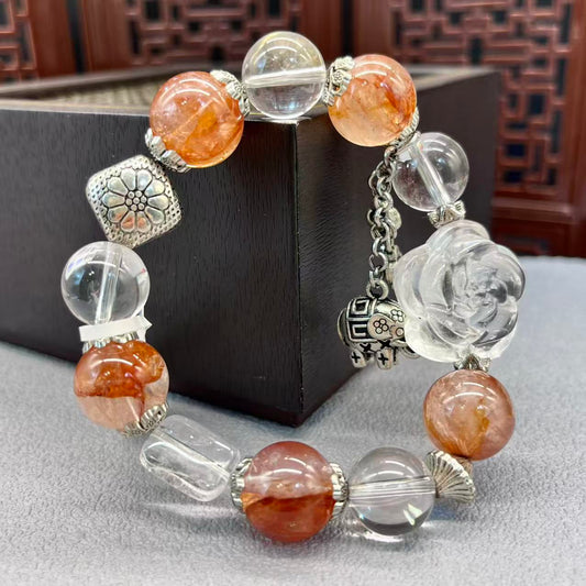 Natural crystal design bracelet