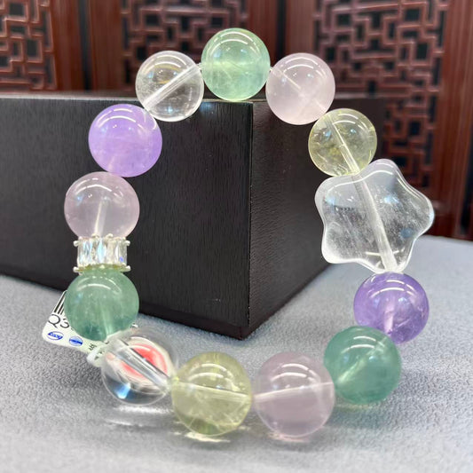 Natural crystal design bracelet