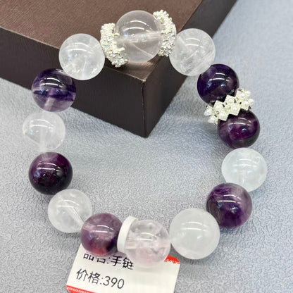 Natural crystal design bracelet