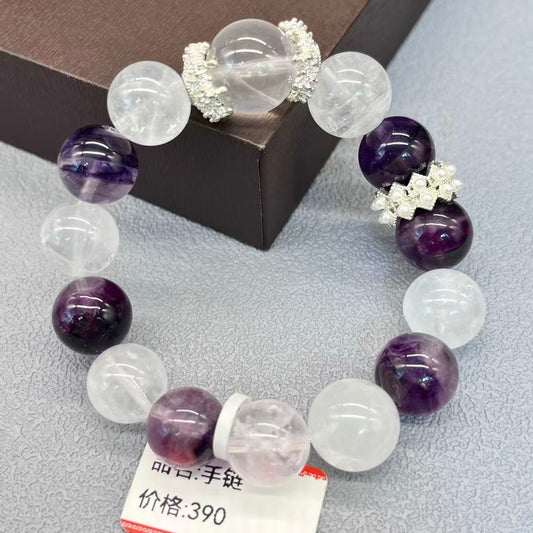 Natural crystal design bracelet