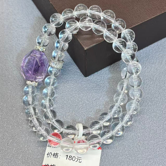 Natural crystal design bracelet