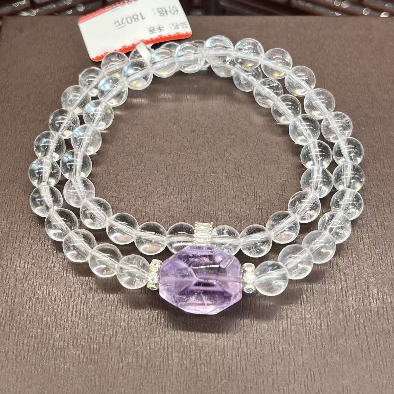 Natural crystal design bracelet