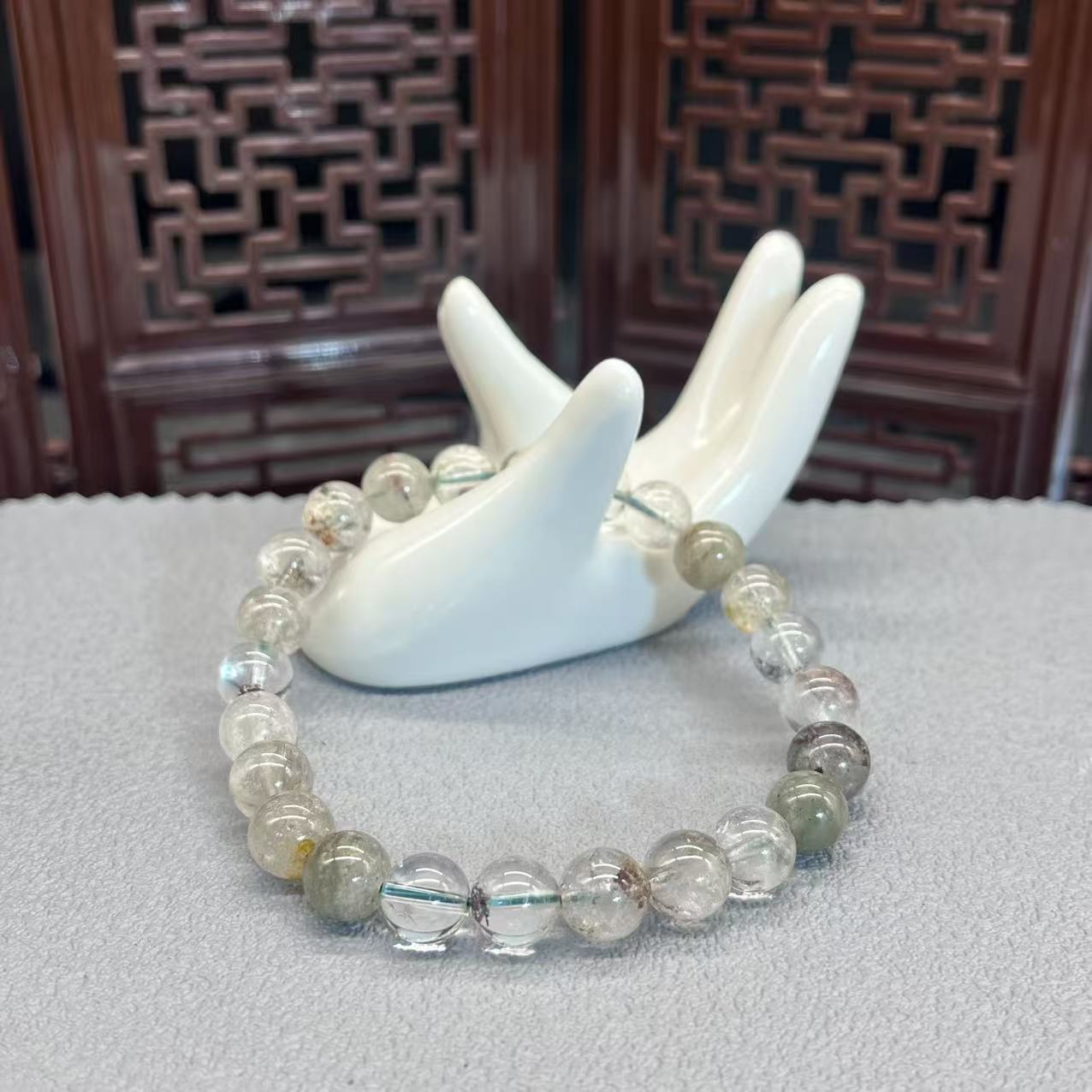 Natural garden quartz crystal bracelet