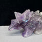 Natural amethyst dino carving