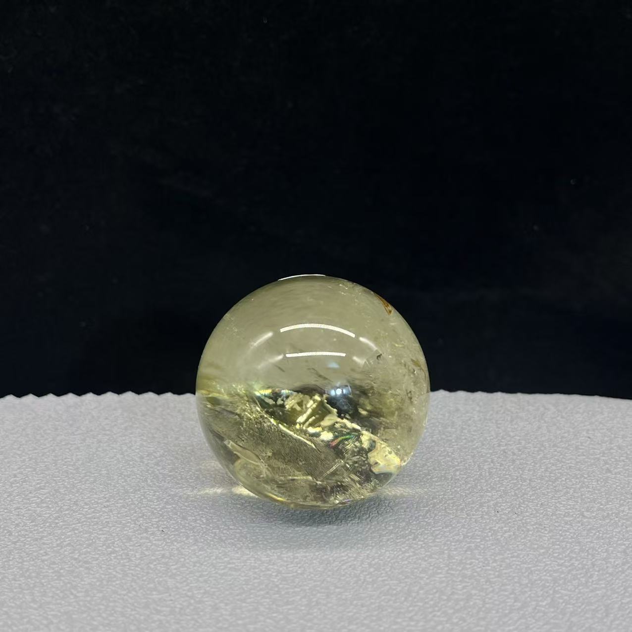 Natural citrine sphere