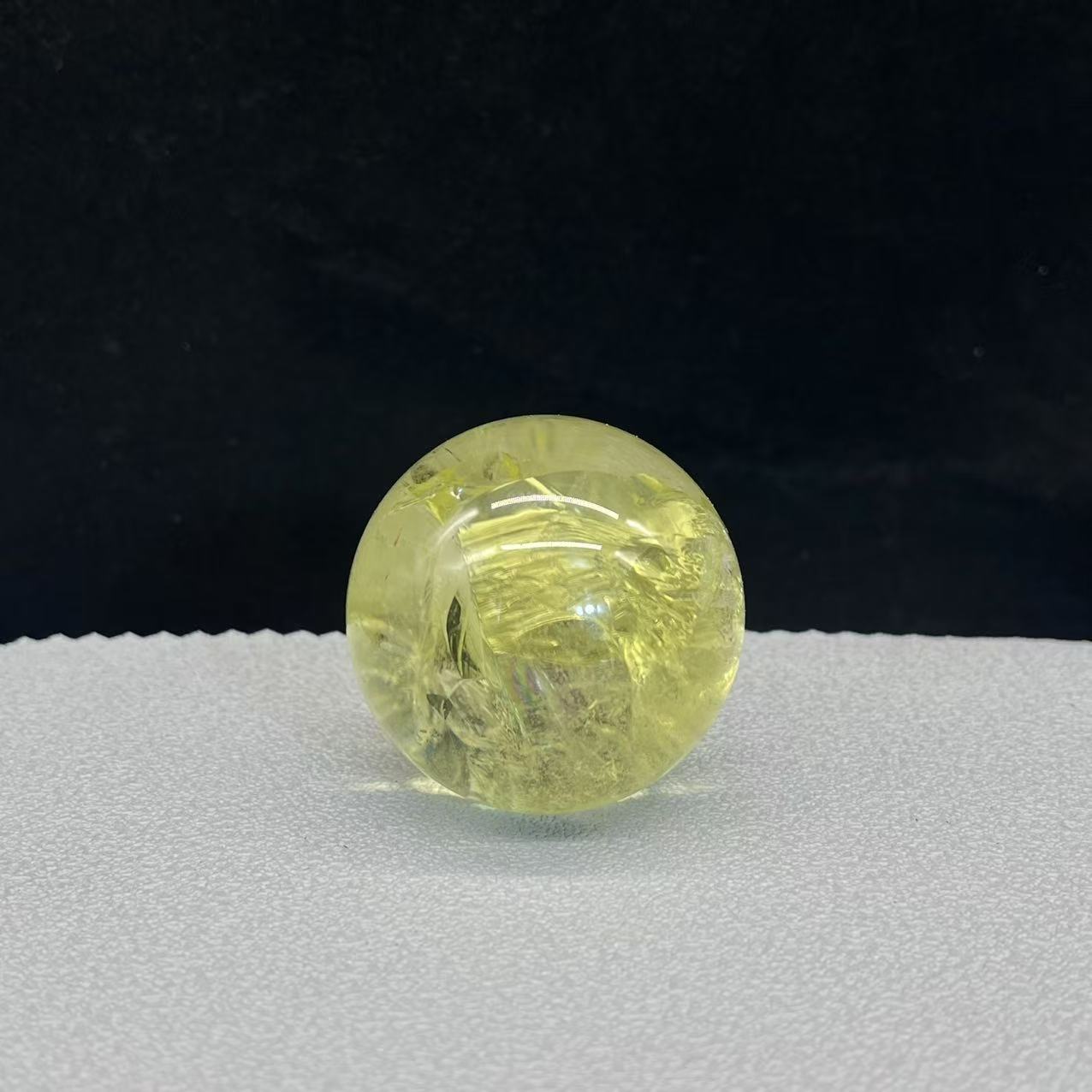 Natural citrine sphere