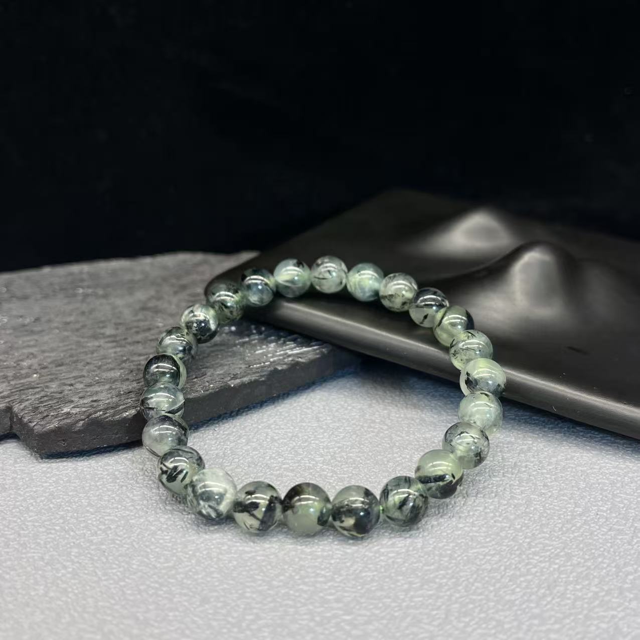 Natural prehnite bracelet