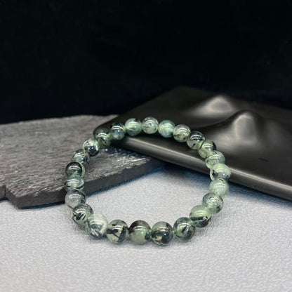 Natural prehnite bracelet