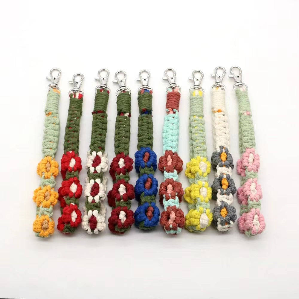 Hand-woven flower ornaments