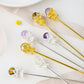 Natural crystal sphere hairpin